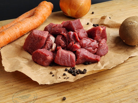 Grass-fed and finished beef stew meat