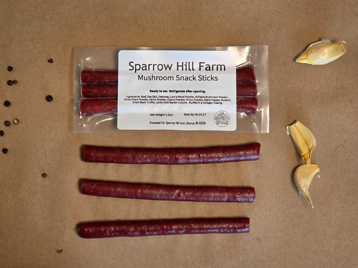 Savory Mushroom Beef Snack Sticks